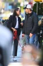 CHRISTY TURLINGTON Visits Ed Burns on the Set of Miller By Marriage in New York 04/23/2024