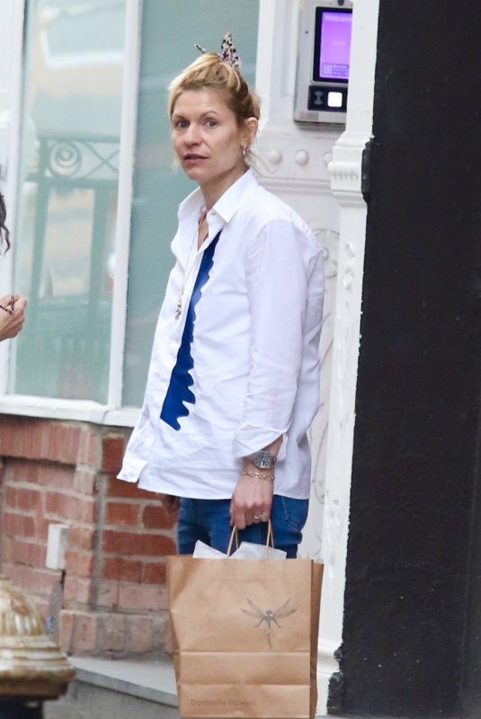 CLAIRE DANES Out on Her 45th Birthday in New York 04/12/2024