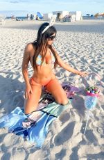 CLAUDIA ROMANI in Bikini on the Beach in Miami 03/31/2024