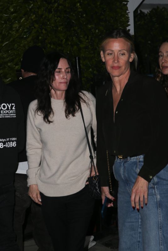 COURTENEY COX Night Out with Friends at Giorgio Baldi in Santa Monica 04/17/2024
