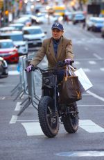 DIANE KRUGER Out for a Ride on Her Electric Bike in New York 04/26/2024