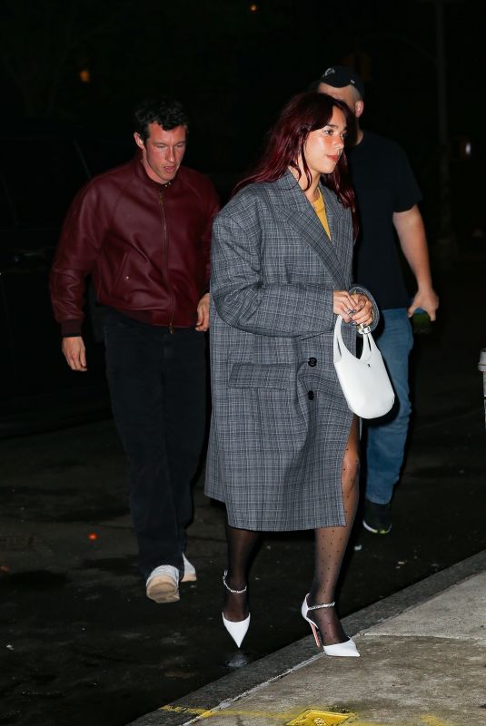 DUA LIPA and Callum Turner Arrives at The Commerce Inn in West Village 04/29/2024
