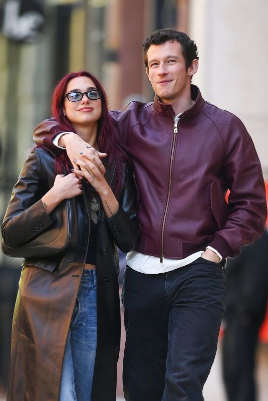 DUA LIPA and Callum Turner Out for Lunch at il Buco in New York 04/25/2024