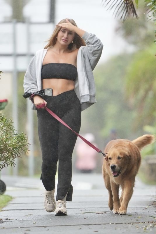 EDEN HARPER Out with Her Dog at Gold Coast 04/05/2024