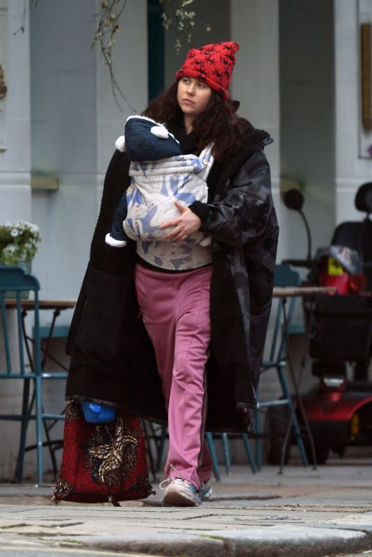 ELIZA DOOLITTLE Out with Her Baby in Primrose Hill 04/24/2024