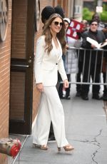 ELIZABETH HURLEY Leaves The View in New York 04/04/2024