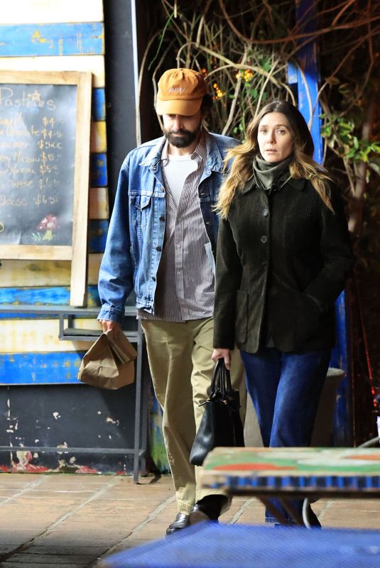 ELIZABETH OLSEN and Robbie Arnett Out in Los Angeles 04/26/2024