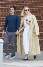 ELLE FANNING and Gus Wenner Night Out for Lunch in New York 04/28/2024
