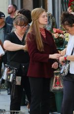 ELLE FANNING and Timothee Chalamet on the Set of A Complete Unknown in Ney Jersey 04/16/2024