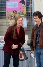 ELLE FANNING and Timothee Chalamet on the Set of A Complete Unknown in Ney Jersey 04/16/2024