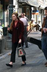 ELLE FANNING and Timothee Chalamet on the Set of A Complete Unknown in Ney Jersey 04/16/2024