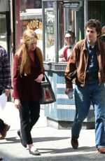 ELLE FANNING and Timothee Chalamet on the Set of A Complete Unknown in Passaic 04/11/2024