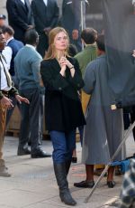 ELLE FANNING on the Set of A Complete Unknown in Paterson 04/09/2024