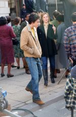 ELLE FANNING on the Set of A Complete Unknown in Paterson 04/09/2024