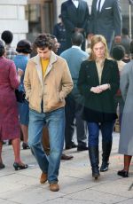 ELLE FANNING on the Set of A Complete Unknown in Paterson 04/09/2024