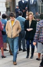 ELLE FANNING on the Set of A Complete Unknown in Paterson 04/09/2024