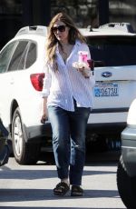 ELLEN POMPEO Leaves Starbucks in Hollywood 04/03/2024