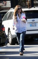 ELLEN POMPEO Leaves Starbucks in Hollywood 04/03/2024