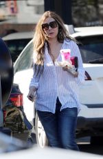ELLEN POMPEO Leaves Starbucks in Hollywood 04/03/2024
