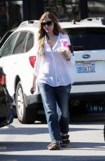 ELLEN POMPEO Leaves Starbucks in Hollywood 04/03/2024