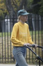 ELSA HOSK on a Relaxing Morning Stroll Near Her Home in Pasadena 04/25/2024