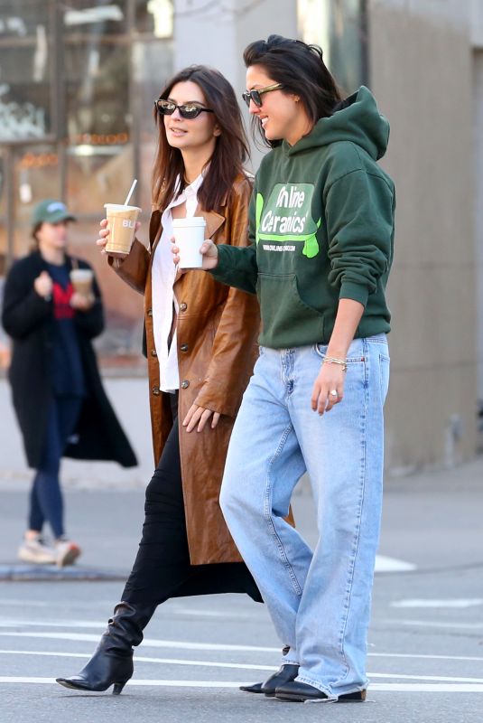 EMILY RATAJKOWSKI Out with a Friend in New York 04/08/2024