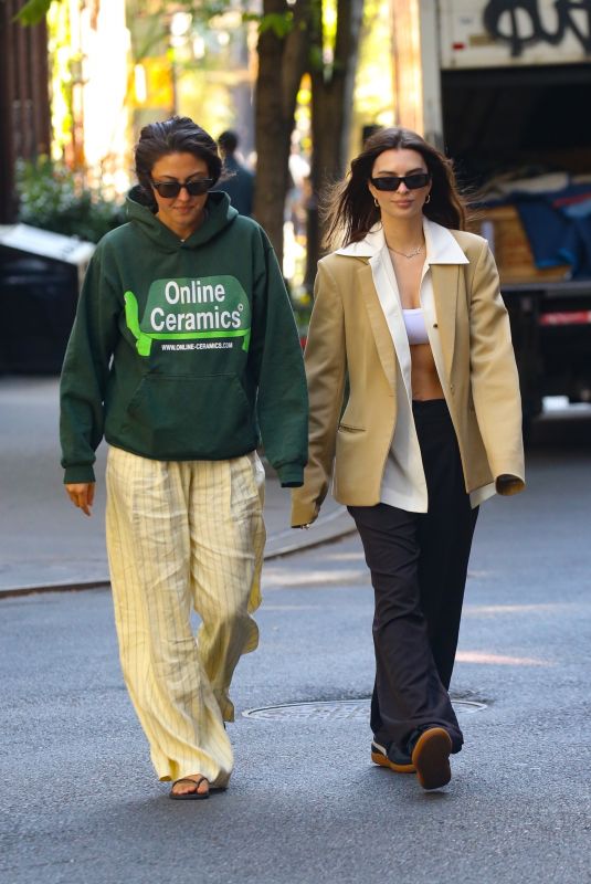 EMILY RATAJKOWSKI Out with a Friend in New York 04/26/2024