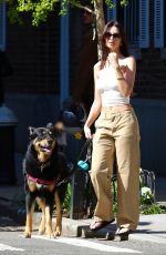EMILY RATAJKOWSKI Out with Her Dog in New York 04/14/2024
