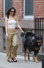 EMILY RATAJKOWSKI Out with Her Dog in New York 04/14/2024