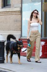 EMILY RATAJKOWSKI Out with Her Dog in New York 04/14/2024