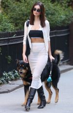 EMILY RATAJKOWSKI Out Wlks Her Dog in New York 04/09/2024