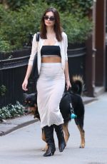 EMILY RATAJKOWSKI Out Wlks Her Dog in New York 04/09/2024