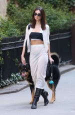 EMILY RATAJKOWSKI Out Wlks Her Dog in New York 04/09/2024