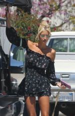 EMMA HERNAN Out with Her Dog in West Hollywood 04/09/2024