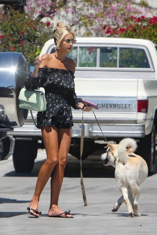 EMMA HERNAN Out with Her Dog in West Hollywood 04/09/2024