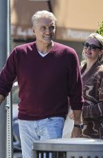 EMMA KROKDAL and Dolph Lundgren Out for Lunch in Los Angeles 04/19/2024