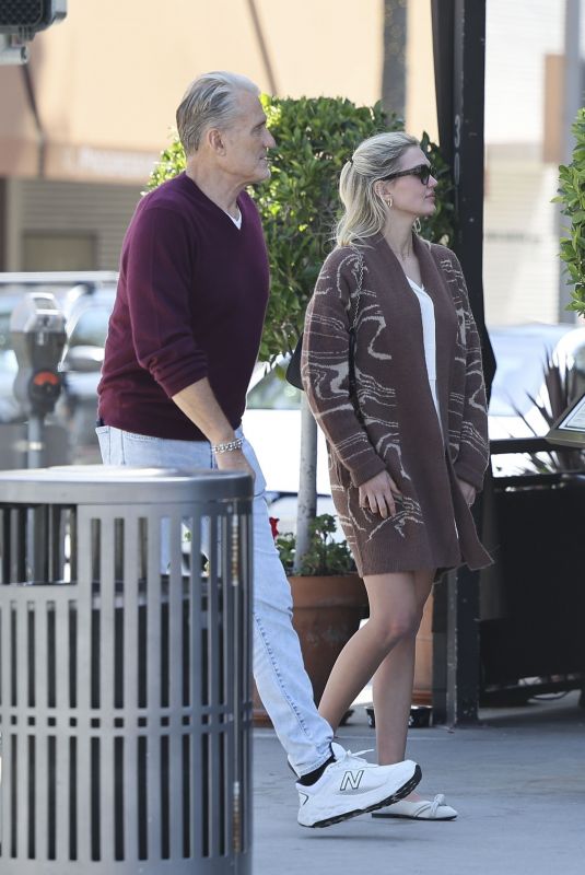 EMMA KROKDAL and Dolph Lundgren Out for Lunch in Los Angeles 04/19/2024