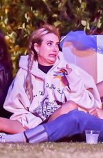 EMMA ROBERTS with Mystery Guy at Coachella 04/13/2024