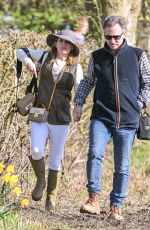 GERI HALLIWELL at Point to Point Races in Buckinghamshire on Easter Saturday 03/30/2024