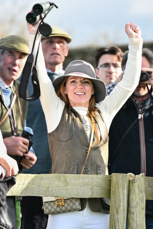 GERI HALLIWELL at Point to Point Races in Buckinghamshire on Easter Saturday 03/30/2024