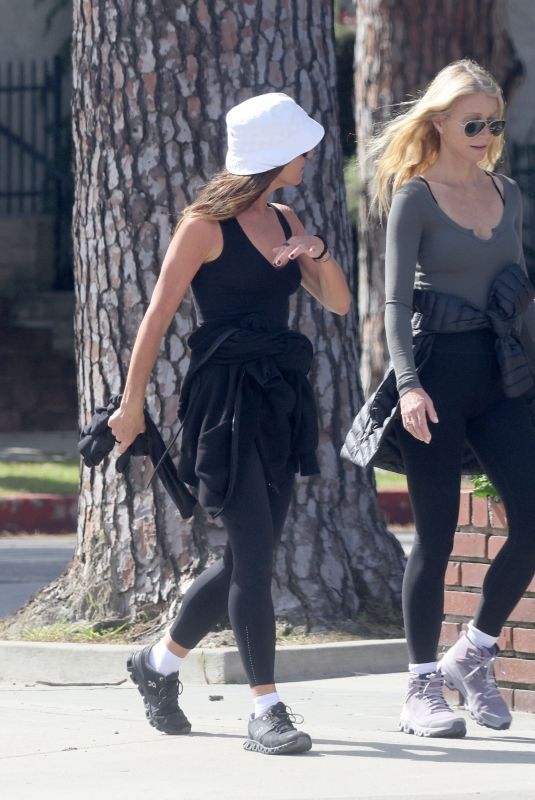 GWYNETH PALTROW Out for a Morning Walk with a Friend in Los Angeles 04/10/2024