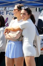 HAILEE and ABBEY LAUTENBACH Out at Farmers Market in Los Angeles 04/07/2024