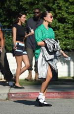 HAILEY BIEBER Leaves Revolve Festival in Palm Springs 04/13/2024