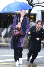 HANNAH WADDIGHAM Arrives at an Interview on Drew Barrymore Show in New York 04/02/2024
