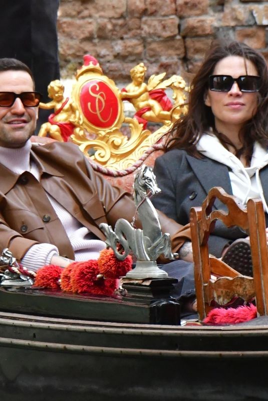 HAYLEY ATWELL and Ned Wolfgang Kelly on a Gondola Ride in Venice 04/19/2024