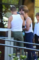 HAYLEY ERBERT and Derek Hough Out for Lunch at Erewhon Market in Los Angeles 04/11/2024