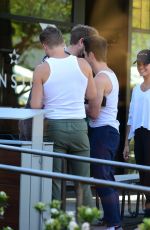 HAYLEY ERBERT and Derek Hough Out for Lunch at Erewhon Market in Los Angeles 04/11/2024