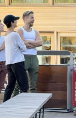 HAYLEY ERBERT and Derek Hough Out for Lunch at Erewhon Market in Los Angeles 04/11/2024