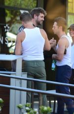 HAYLEY ERBERT and Derek Hough Out for Lunch at Erewhon Market in Los Angeles 04/11/2024