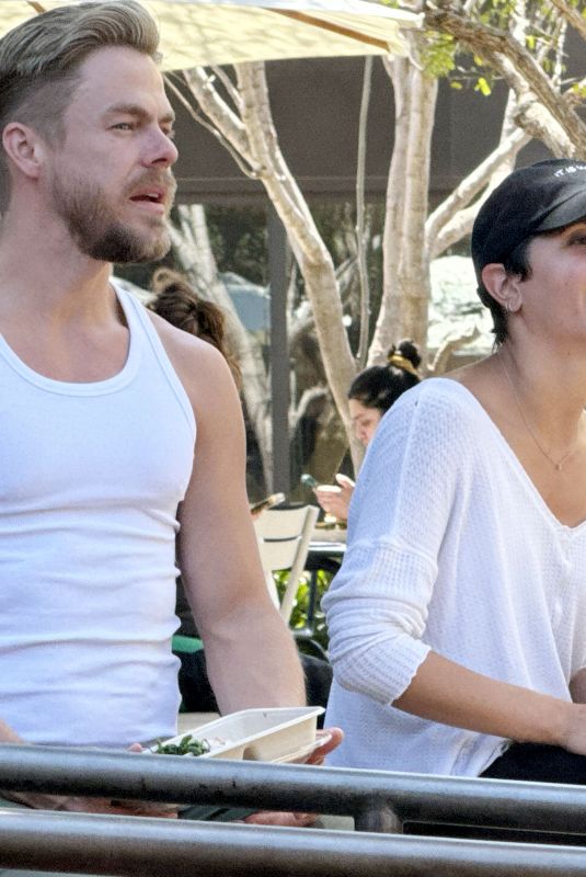 HAYLEY ERBERT and Derek Hough Out for Lunch at Erewhon Market in Los Angeles 04/11/2024